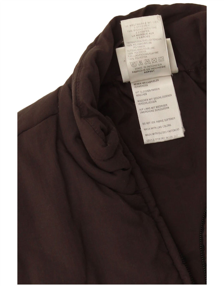 Gilet imbottito da donna Adidas UK 10 Small marrone in poliammide