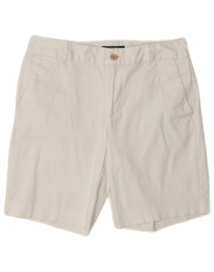 Pantaloncini chino da donna Ralph Lauren US 8 medi W32 cotone bianco