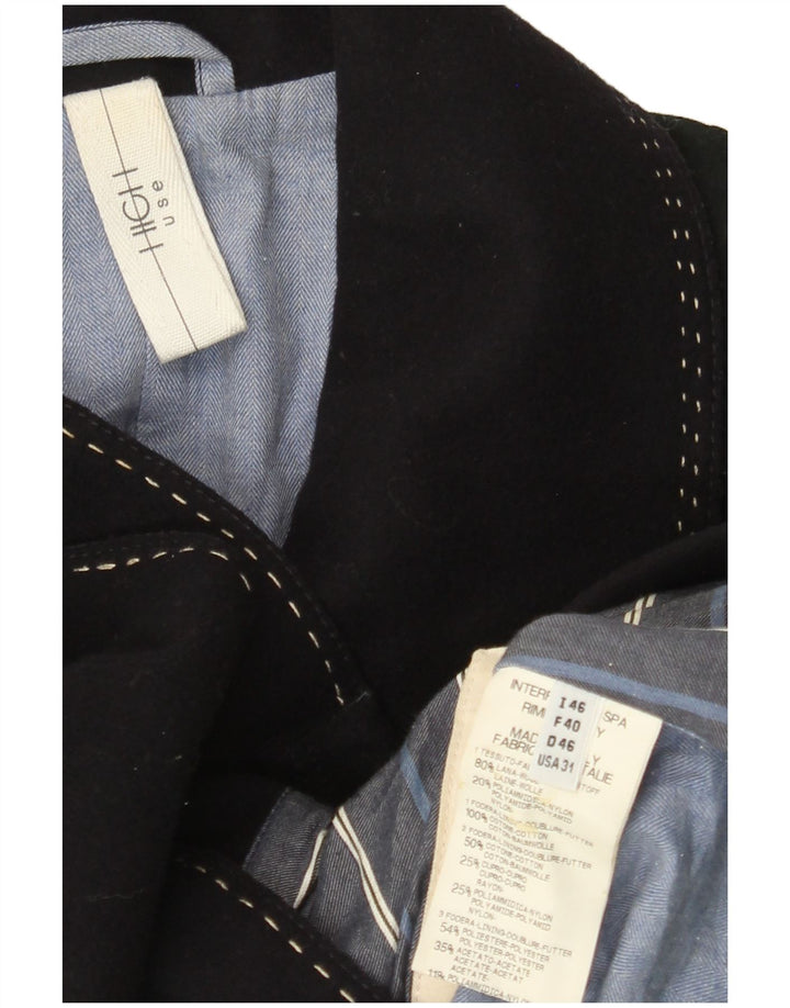 Cappotto da marinaio da uomo VINTAGE IT 46 piccolo in lana blu navy