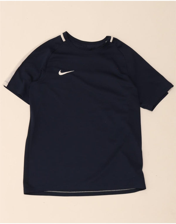 T-shirt da ragazzo Nike Dri Fit Top 13-14 anni in poliestere color block blu navy