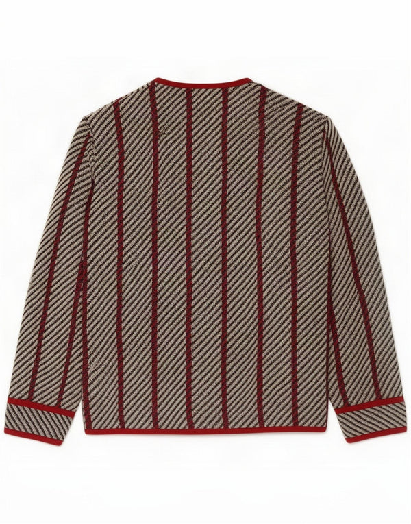Liola Maglione cardigan da donna UK 14 medio a righe multicolore
