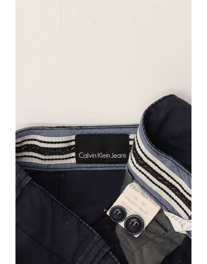 Pantaloncini chino da uomo Calvin Klein W32 cotone blu navy medio