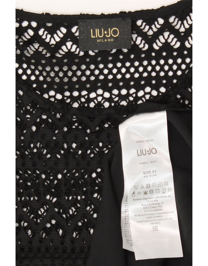 Abito da donna a trapezio all'uncinetto da donna Liu Jo IT 42 Medio Nero Poliestere