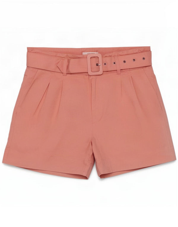 Pantaloncini chino con pegging da donna French Connection UK 6 XS W24 Lino rosa