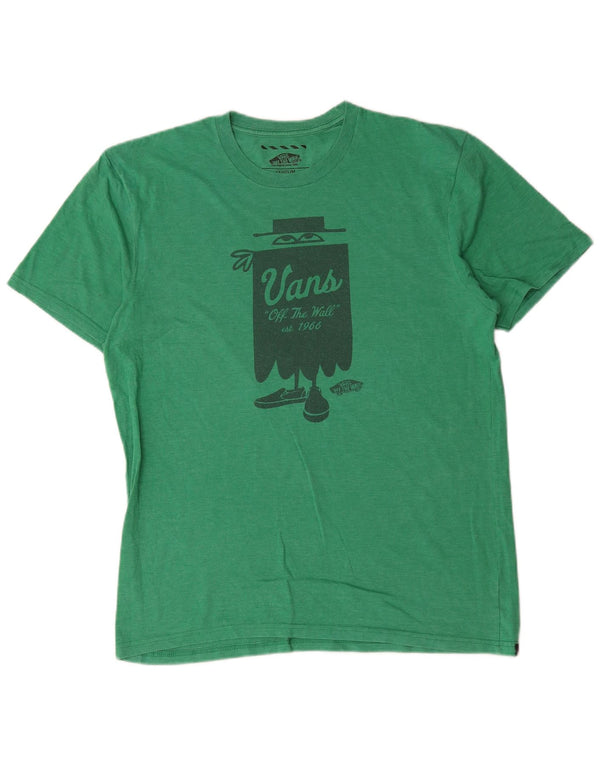 T-shirt grafica personalizzata da uomo Vans, taglia grande, in cotone verde