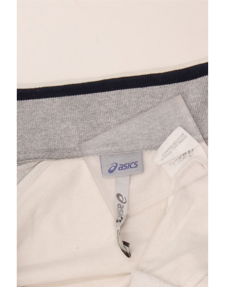 Giacca da tuta da donna ASICS UK 14 Medium Off White Colourblock