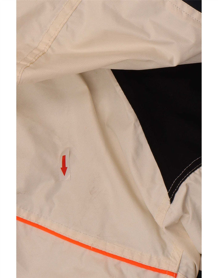 Giacca da sci con cappuccio da uomo Pyramid UK 36 Small nylon color block bianco