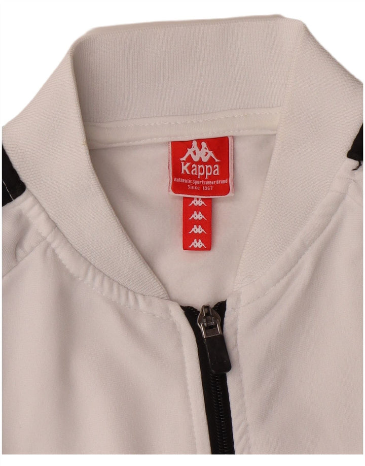 Giacca da ginnastica grafica per ragazze KAPPA 11-12 anni piccola bianca