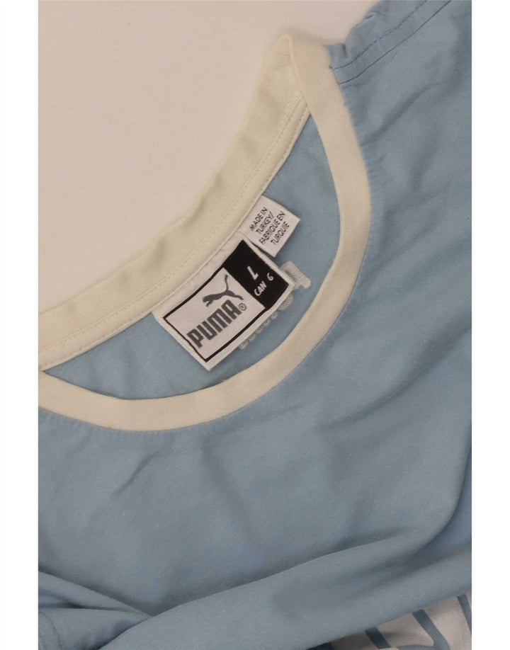 T-shirt grafica da uomo Puma grande blu