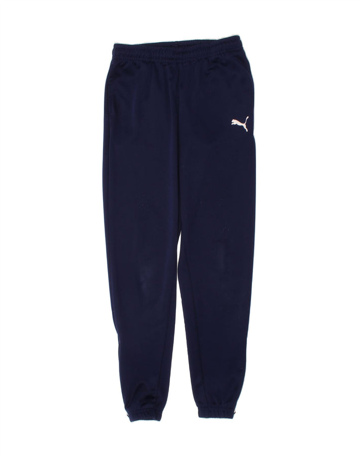 PUMA Boys Tracksuit Trousers Joggers 11-12 Years  Navy Blue Polyester Vintage Puma and Second-Hand Puma from Messina Hembry 
