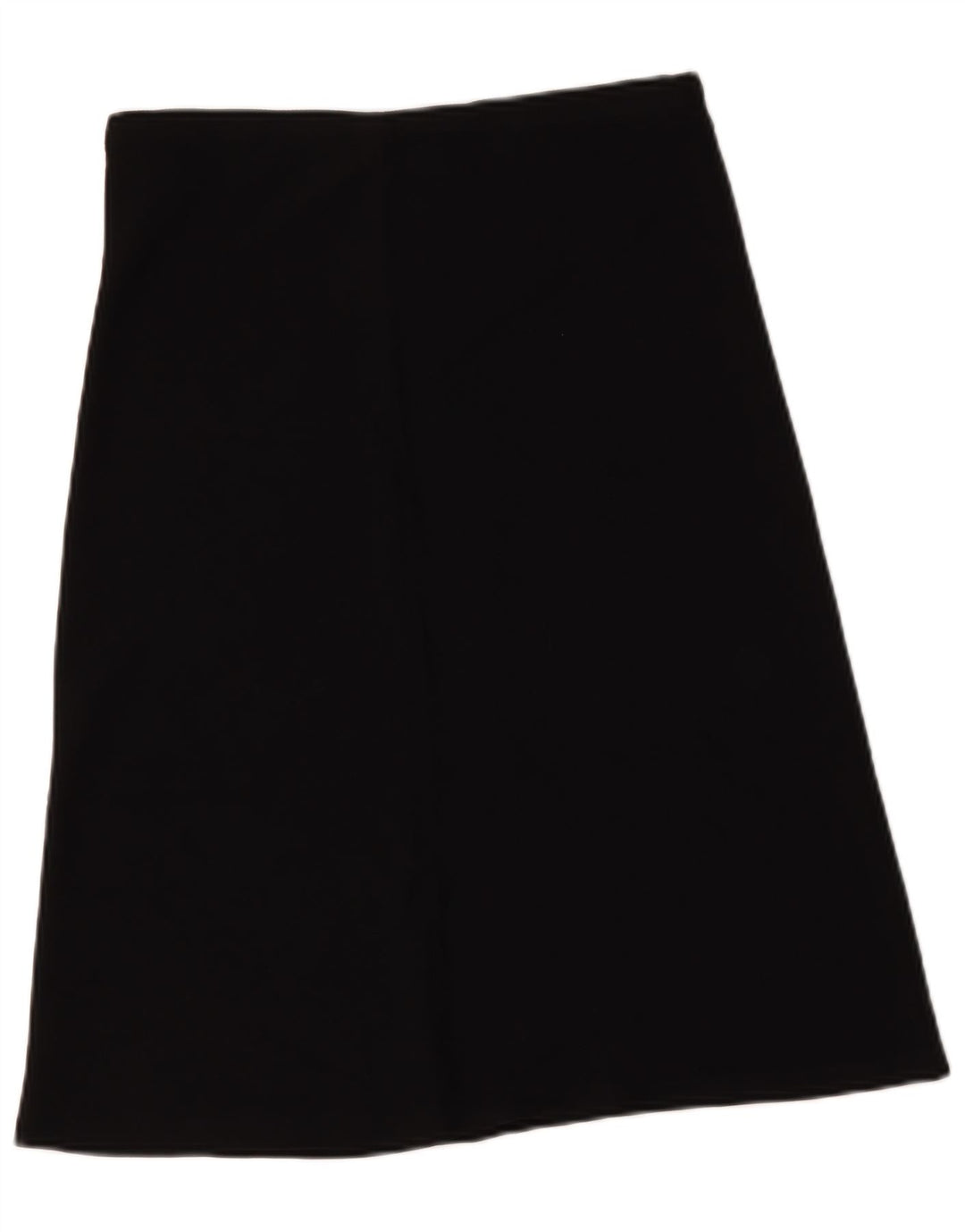 Gonna a trapezio da donna vintage W30 in viscosa nera media