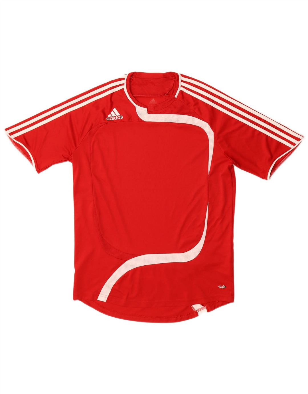 T-shirt Adidas da uomo Top Large in poliestere color block rosso