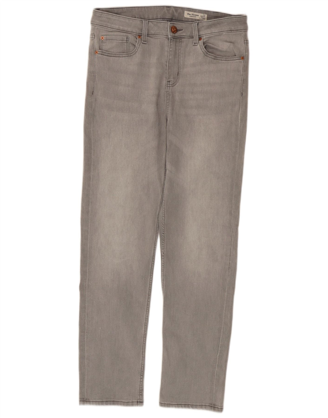 Jeans dritti Marks & Spencer da donna The Sienna UK 12 medio W30 L29 grigio