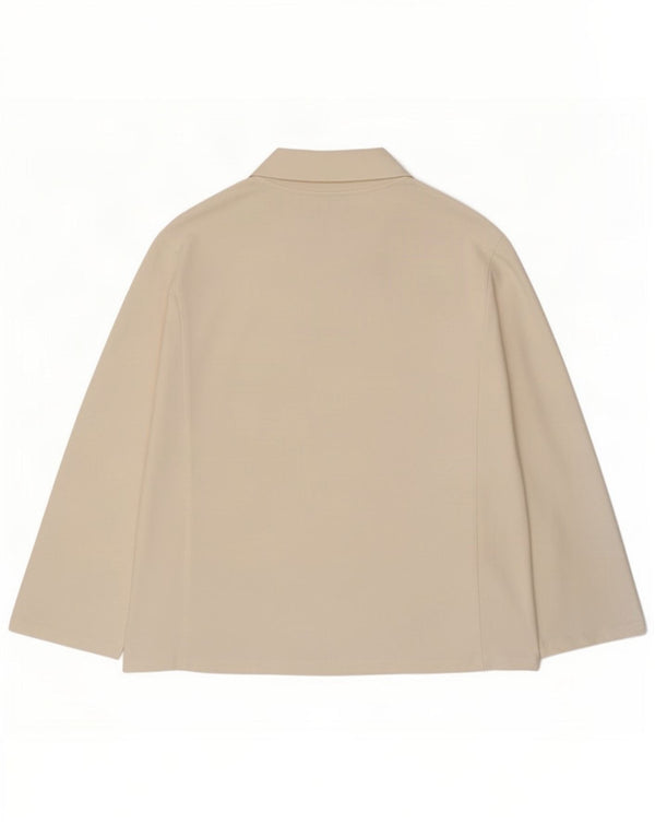 Marks & Spencer Top da donna a maniche lunghe UK 14 Large Bianco Cotone