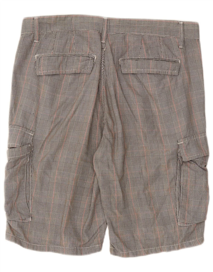 Pantaloncini cargo da uomo Jaggy W33 cotone pied de poule grigio medio
