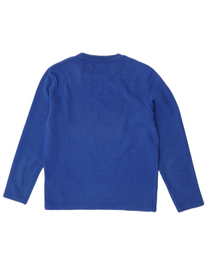 Top Zara da uomo a maniche lunghe in cotone blu medio