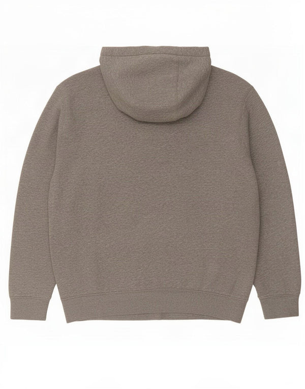 Felpa con cappuccio Nike da uomo, vestibilità ampia, cotone chiazzato grigio medio