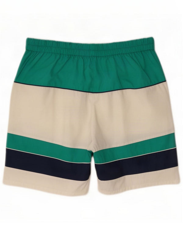 Pantaloncini sportivi vintage da uomo medi multicolore in poliestere color block