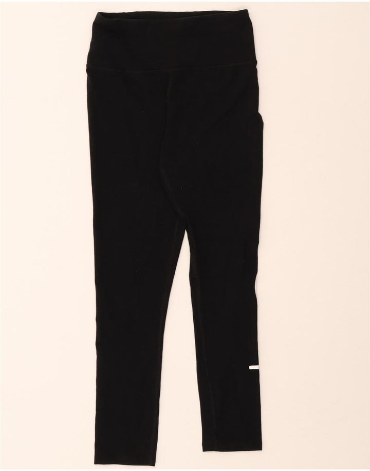 CHAMPION Womens Graphic Leggings UK 10 Small  Black Cotton Vintage Champion and Second-Hand Champion from Messina Hembry 