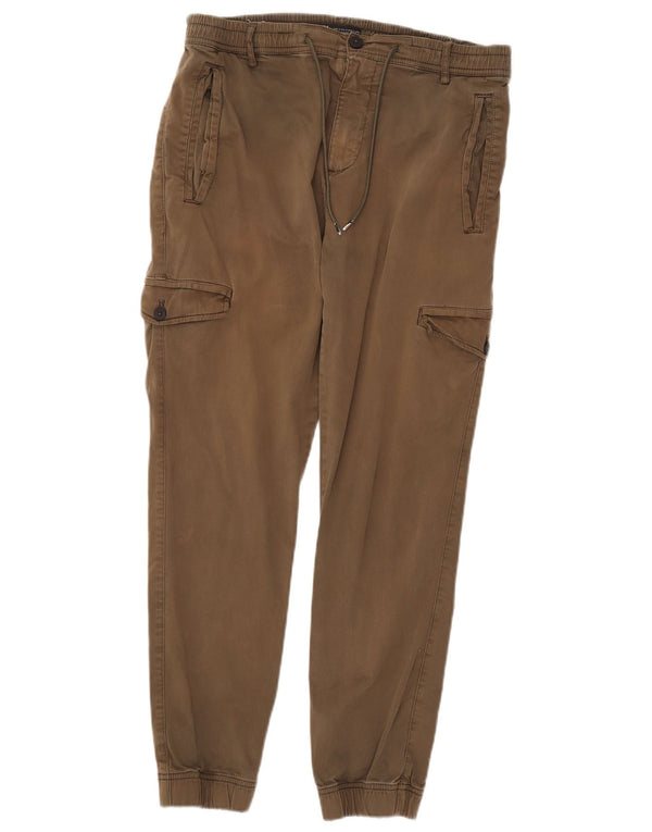 Pantaloni cargo da jogging da uomo Zara medi W31 L28 cotone kaki
