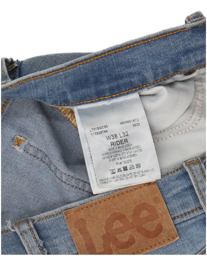 Jeans slim da uomo Lee Rider W38 L32 in cotone blu