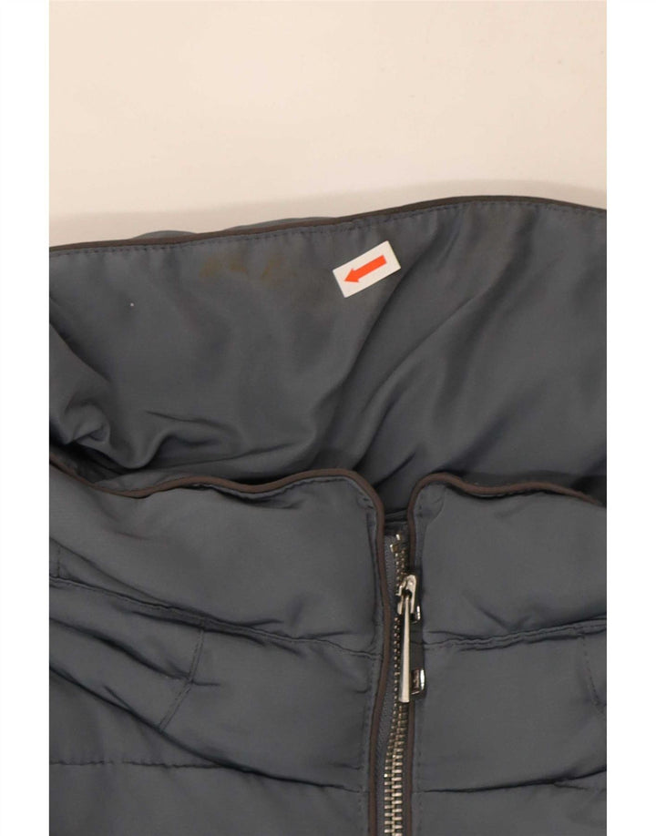 Giacca imbottita con cappuccio da donna Marks & Spencer UK 12 poliestere blu medio