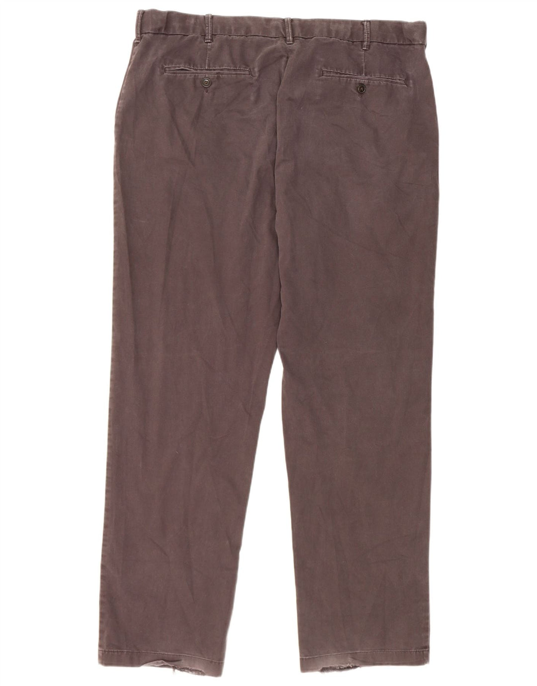 Pantaloni da abito dritti Marks & Spencer da uomo blu Harbour W40 L33 marroni