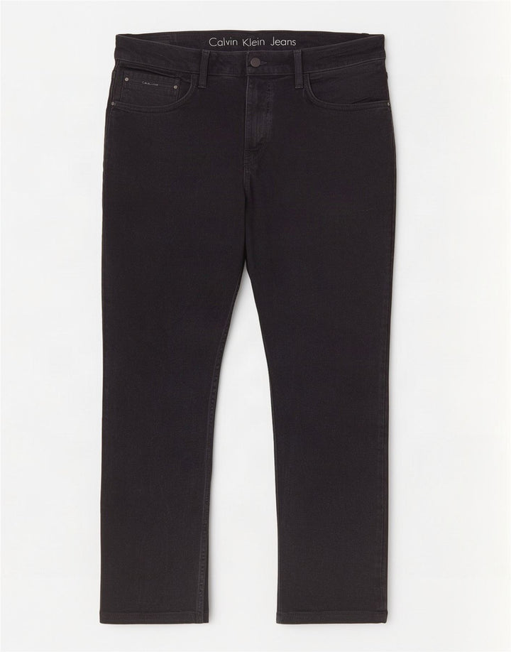 Jeans dritti da uomo Calvin Klein W36 L27 cotone nero