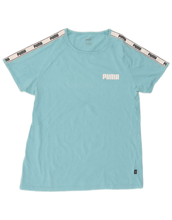 T-shirt grafica da donna Puma UK 18 XL Blu Colourblock