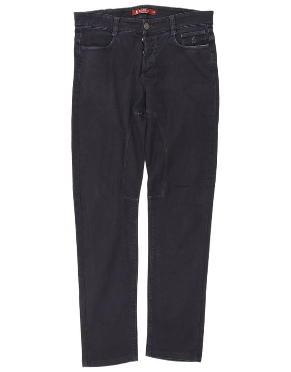 Pantaloni casual slim fit da uomo SIVIGLIA W33 L30 in cotone blu navy