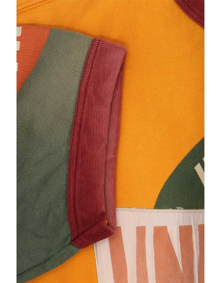 Felpa da uomo a maniche corte Unlimited Maglione color block giallo medio