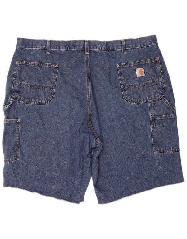 Pantaloncini cargo larghi vestibilità originale da uomo Carhartt W46 3XL cotone blu