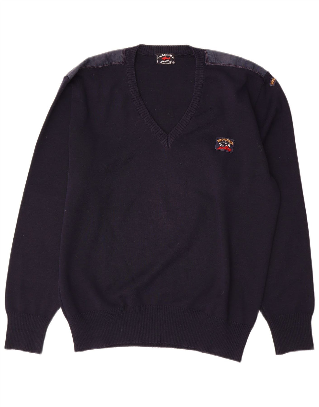 Paul & Shark Maglione da uomo con scollo a V grande blu navy