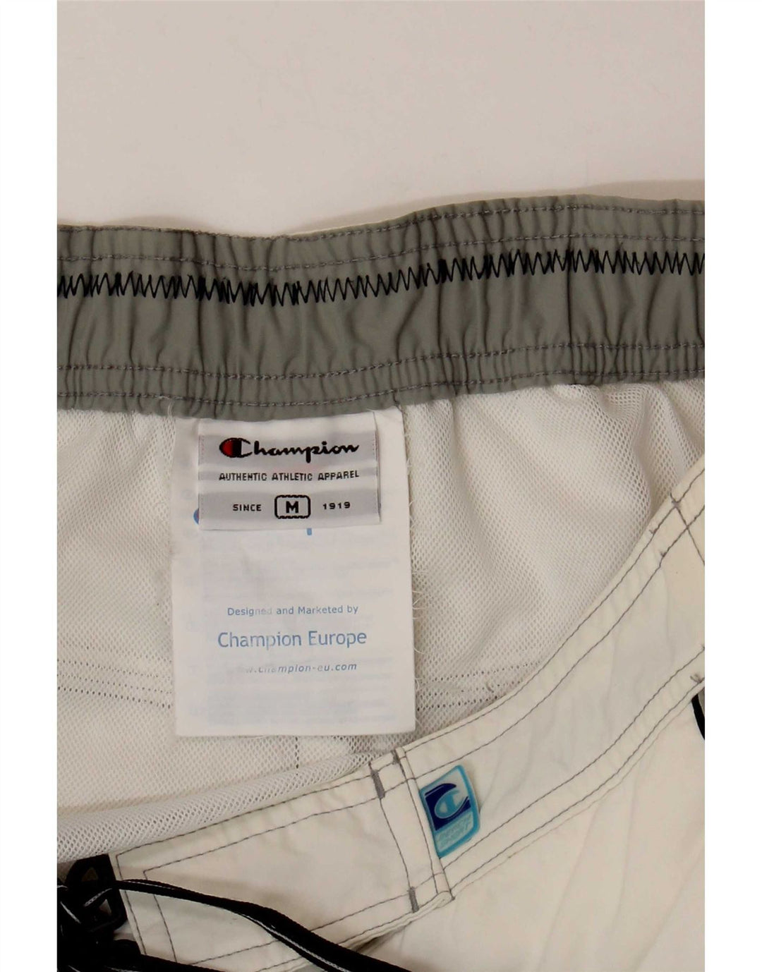 Pantaloncini da bagno da uomo Champion, colore bianco medio, in poliammide
