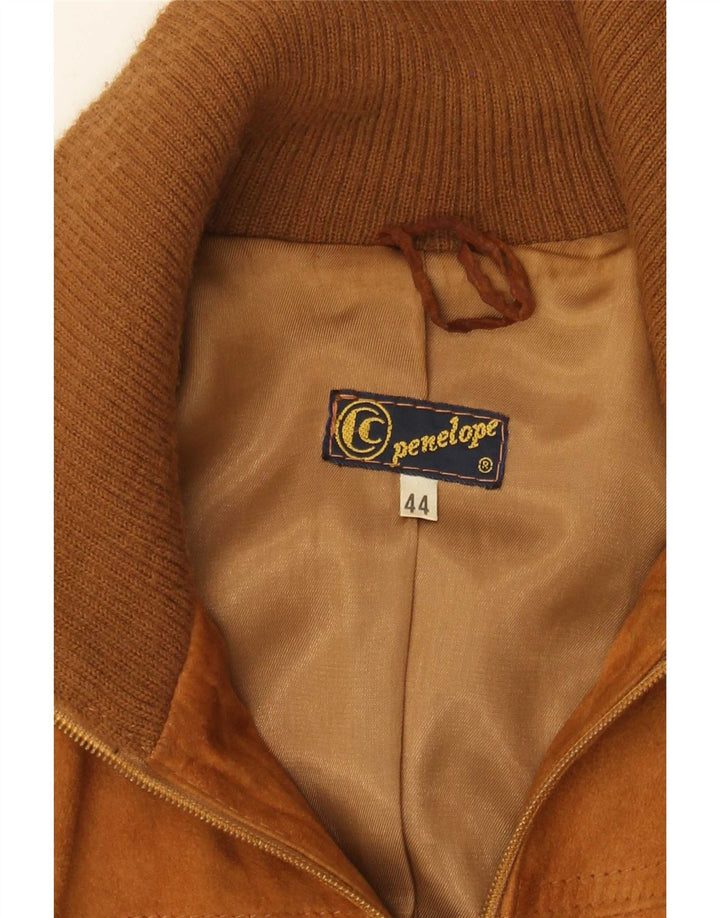 Giubbotto bomber in pelle scamosciata da uomo Penelope IT 44 XS Marrone
