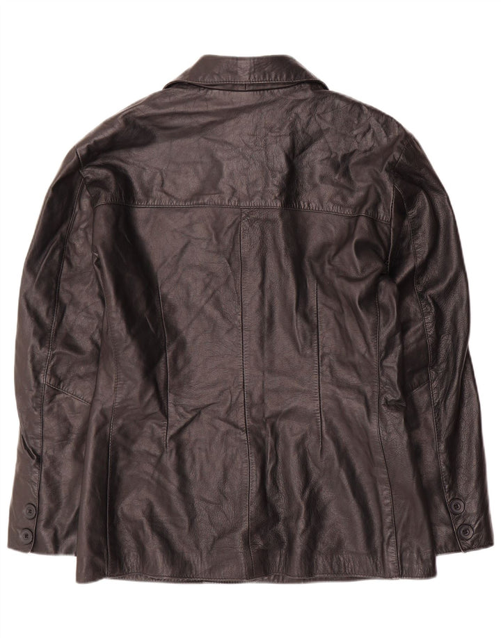 Giacca in pelle da donna vintage IT 48 XL in pelle nera