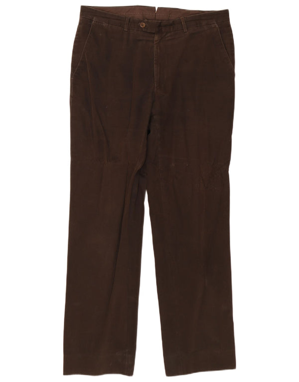 Pantaloni chino dritti da uomo Massimo Dutti EU 44 Large W34 L31 Cotone marrone