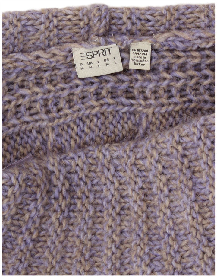 Maglione maglione a collo alto da donna Esprit UK 14 Lana viola medio