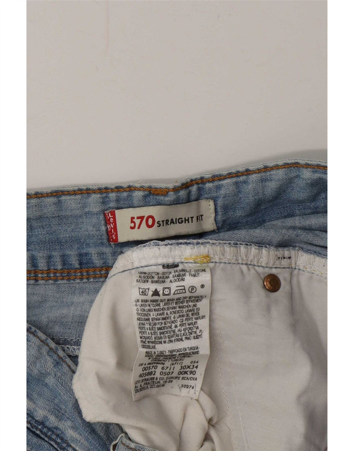 Jeans dritti Levi's 570 da donna W30 L34 cotone blu