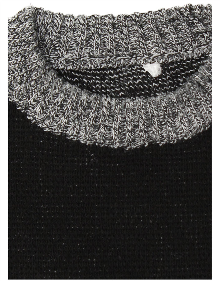 Maglione maglione girocollo da uomo VINTAGE grande grigio color block