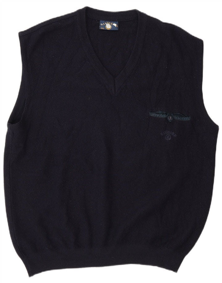 Canottiera da uomo Navigare 2XL in lana blu navy
