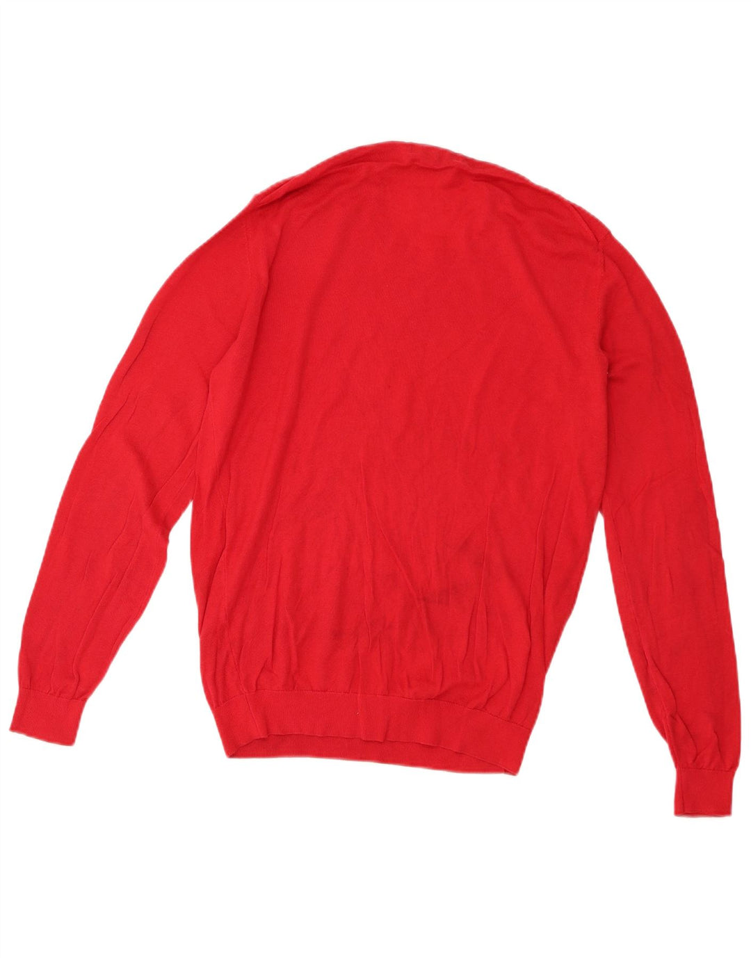 Maglione girocollo da uomo Zara grande in cotone rosso