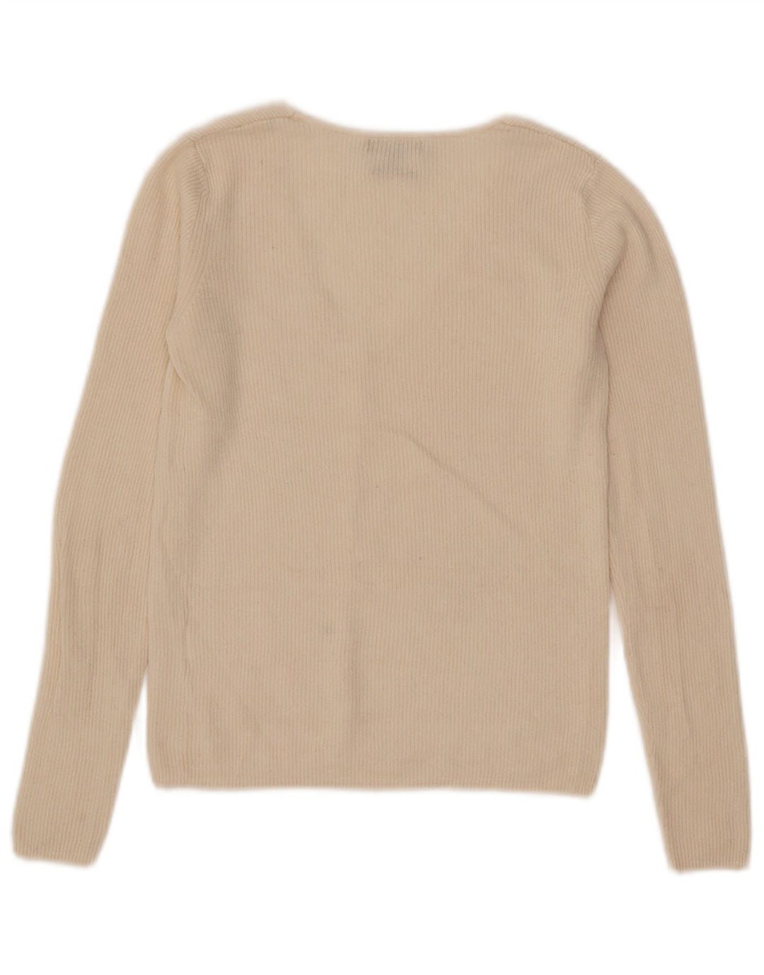 Maglione cardigan corto da donna Massimo Dutti UK 8 piccolo bianco sporco