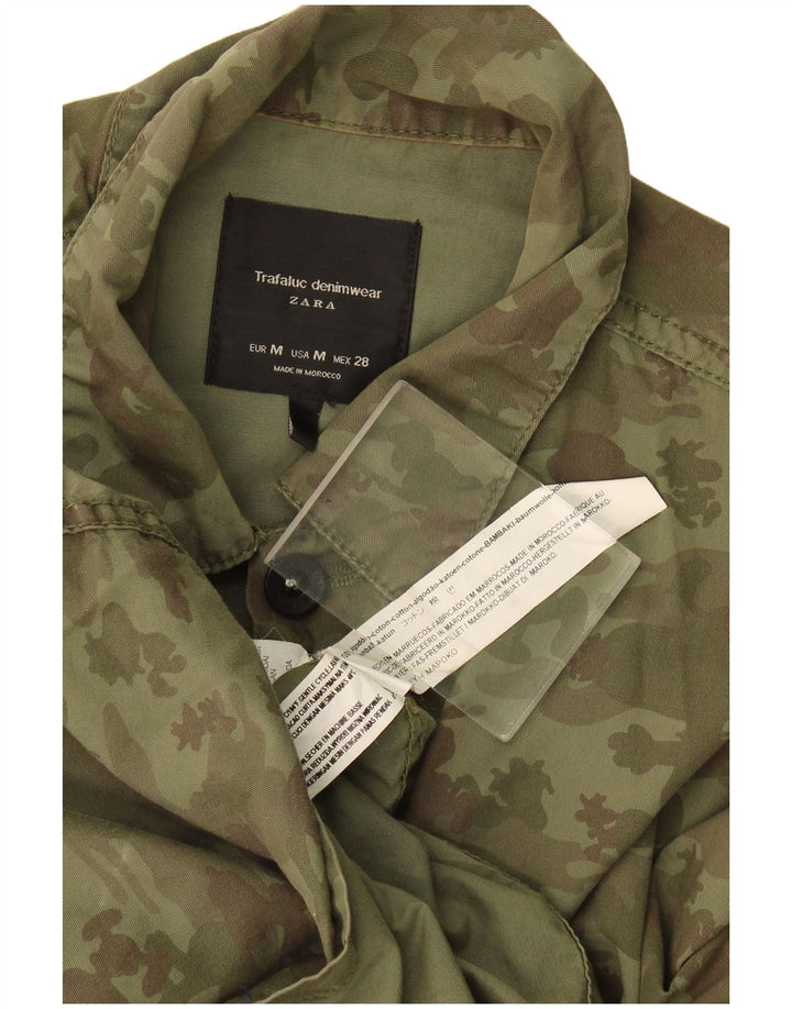 Zara Giacca da uomo con grafica grafica Peanuts UK 38 Medium Khaki Camouflage