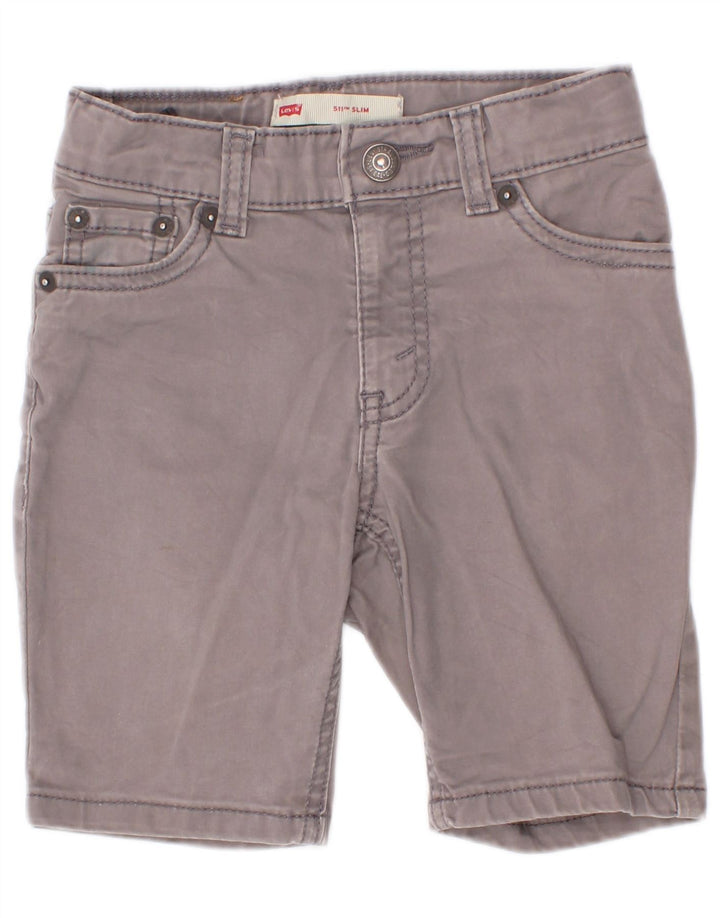 Pantaloncini casual slim Levi's Boys 511 6-7 anni W20 in cotone grigio