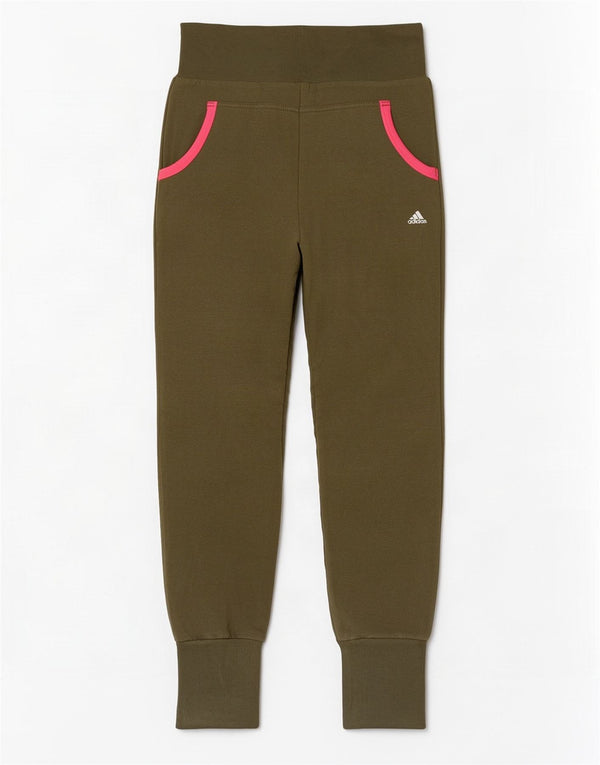 Pantaloni da tuta da donna Adidas Joggers UK 10 Small Khaki Cotton
