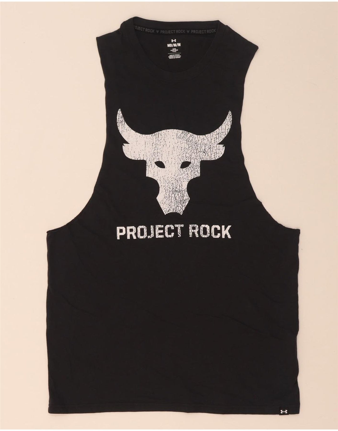 Canotta grafica da uomo Under Armour, cotone nero medio