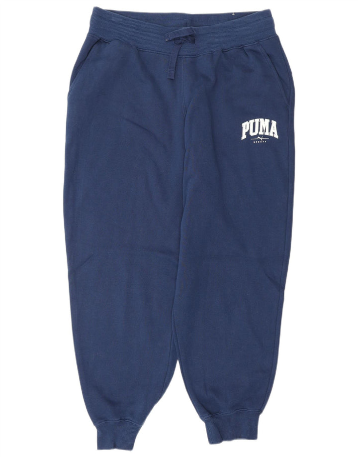 Pantaloni da tuta con grafica PUMA da uomo Joggers medi in cotone blu navy