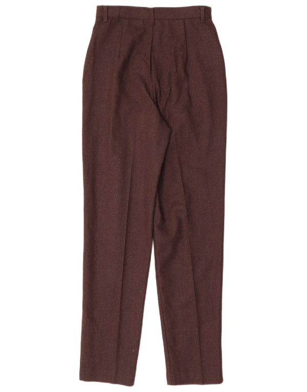Pantaloni casual a vita alta da donna Benetton IT 40 Small W24 L30 Marrone