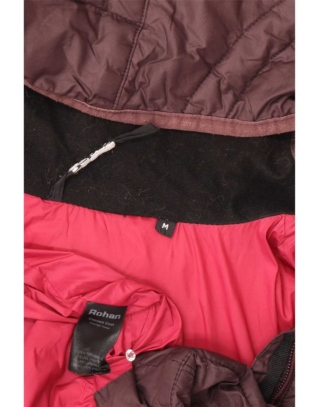 Giacca imbottita con cappuccio da donna Rohan UK 14 Poliestere marrone medio